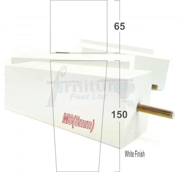 4x REPLACEMENT BLOCK WOOD FURNITURE LEGS M8(8mm) CHAIR - SETTEE FEET 150mm HIGH - Image 33
