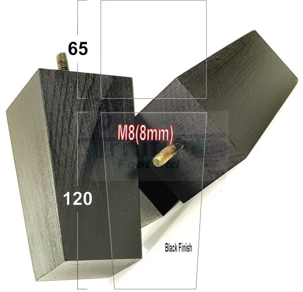 4x REPLACEMENT WOOD FURNITURE SOFA LEGS M8(8mm) CHAIR - SETTEE FEET 120mm HIGH - Image 13
