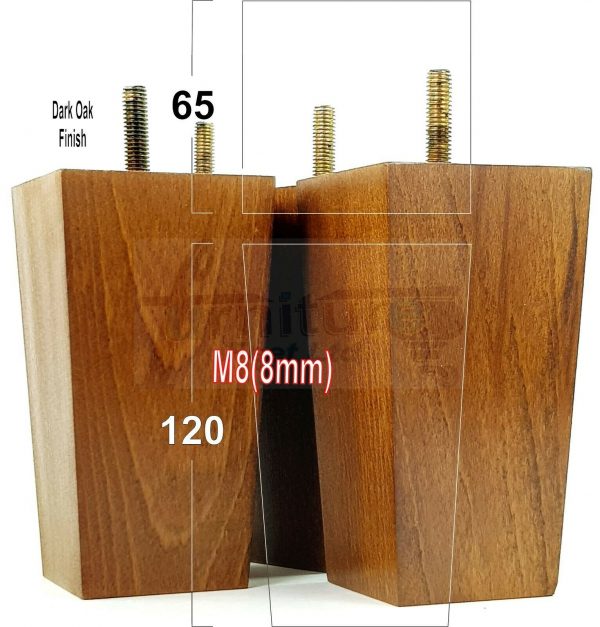 4x REPLACEMENT WOOD FURNITURE SOFA LEGS M8(8mm) CHAIR - SETTEE FEET 120mm HIGH - Image 16