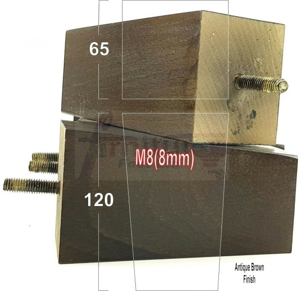 4x REPLACEMENT WOOD FURNITURE SOFA LEGS M8(8mm) CHAIR - SETTEE FEET 120mm HIGH - Image 12
