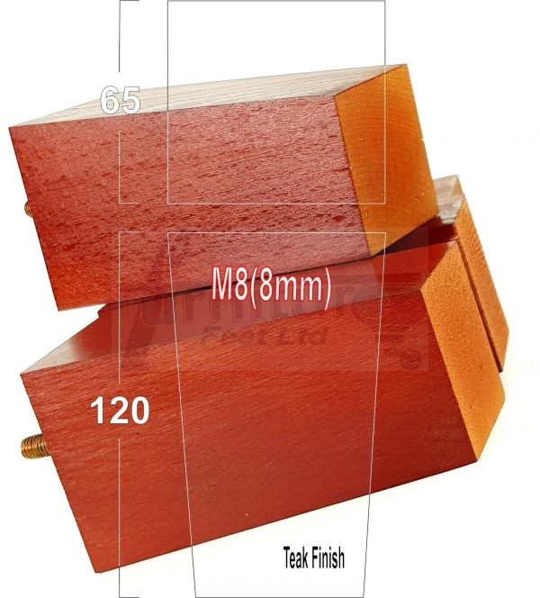4x REPLACEMENT WOOD FURNITURE SOFA LEGS M8(8mm) CHAIR - SETTEE FEET 120mm HIGH - Image 30
