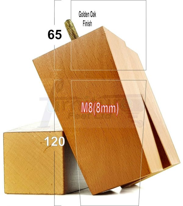 4x REPLACEMENT WOOD FURNITURE SOFA LEGS M8(8mm) CHAIR - SETTEE FEET 120mm HIGH - Image 19