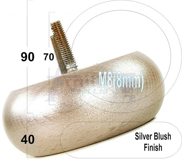 4x ROUND BUN WOODEN SOFA LEGS 40mm High CHAIR REPLACEMENT FURNITURE FEET M8(8mm) - Image 30