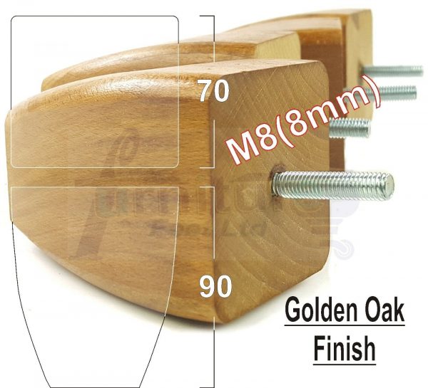 4x SOLID WOOD REPLACEMENT FURNITURE CHAIR LEGS M8(8mm) SETTEE FEET 90mm HIGH - Image 13