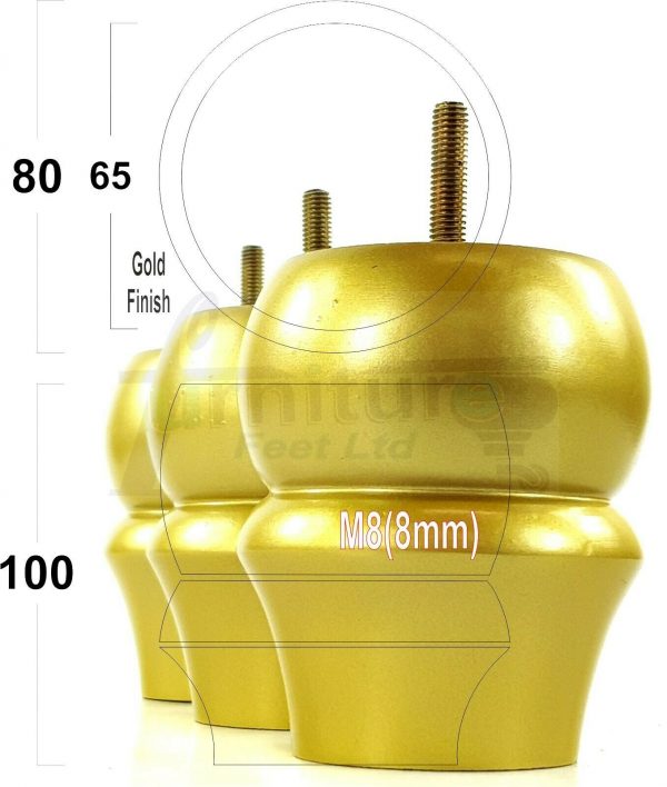 4x SOLID WOODEN FURNITURE LEGS M8(8mm) CHAIR REPLACEMENT BUN FEET 100mm HIGH - Image 11