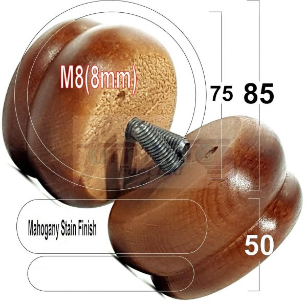 4x SOLID WOODEN FURNITURE LEGS M8(8mm) CHAIR REPLACEMENT BUN FEET 50mm HIGH - Image 25