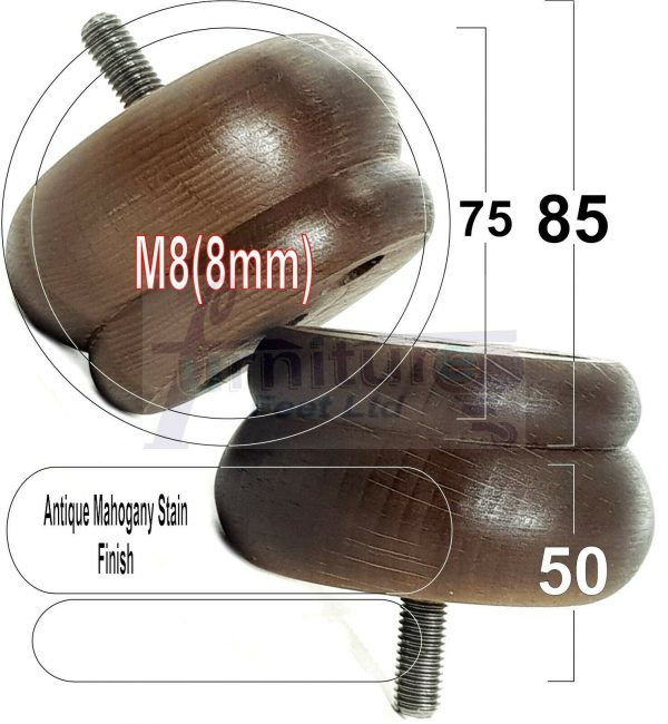 4x SOLID WOODEN FURNITURE LEGS M8(8mm) CHAIR REPLACEMENT BUN FEET 50mm HIGH - Image 15