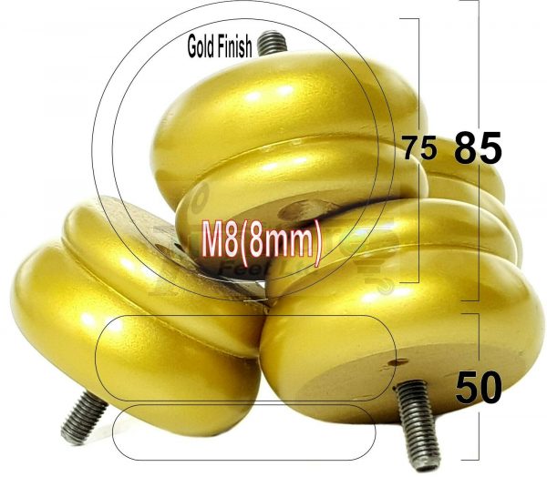 4x SOLID WOODEN FURNITURE LEGS M8(8mm) CHAIR REPLACEMENT BUN FEET 50mm HIGH - Image 21