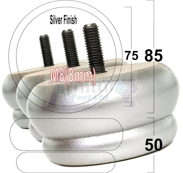 4x SOLID WOODEN FURNITURE LEGS M8(8mm) CHAIR REPLACEMENT BUN FEET 50mm HIGH - Image 28
