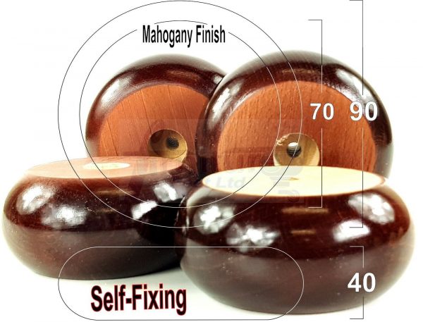4x SOLID WOODEN REPLACEMENT FURNITURE CHAIR LEGS SOFAFEET 40mm HIGH (SELF-FIX) - Image 7