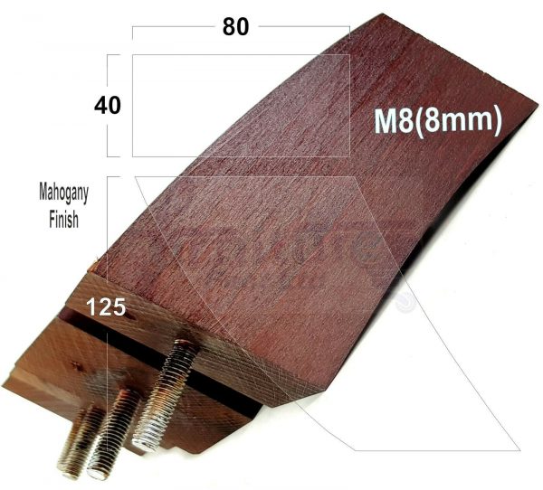 4x TAPERED WOODEN SOFA LEGS 125mm High CHAIR REPLACEMENT FURNITURE FEET M8(8mm) - Image 20