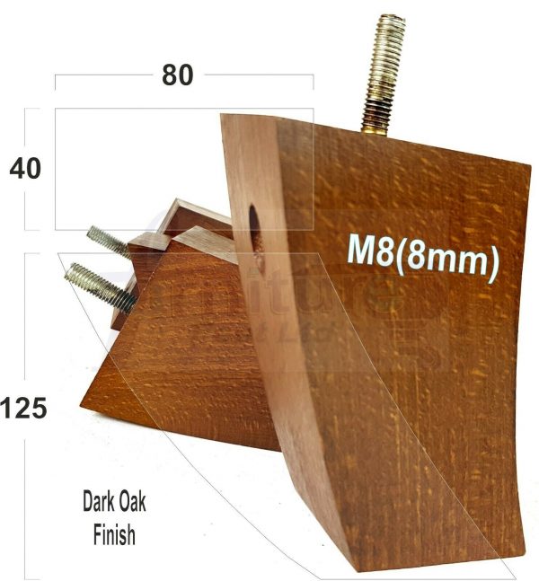 4x TAPERED WOODEN SOFA LEGS 125mm High CHAIR REPLACEMENT FURNITURE FEET M8(8mm) - Image 14