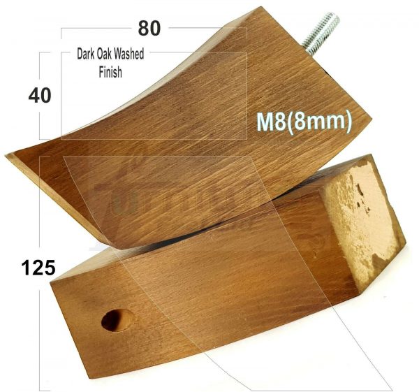 4x TAPERED WOODEN SOFA LEGS 125mm High CHAIR REPLACEMENT FURNITURE FEET M8(8mm) - Image 15