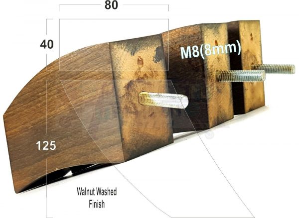 4x TAPERED WOODEN SOFA LEGS 125mm High CHAIR REPLACEMENT FURNITURE FEET M8(8mm) - Image 17