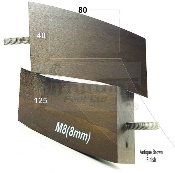 4x TAPERED WOODEN SOFA LEGS 125mm High CHAIR REPLACEMENT FURNITURE FEET M8(8mm) - Image 12