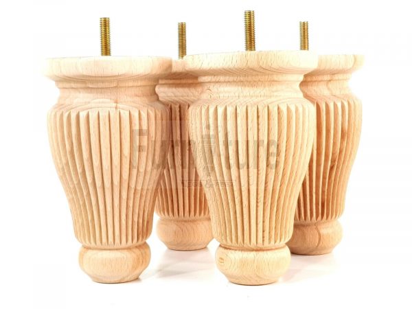 4 Replacement Legs Solid Wood Settee Furniture Feet 150mm High Sofa Chair Bed M8 - Image 4