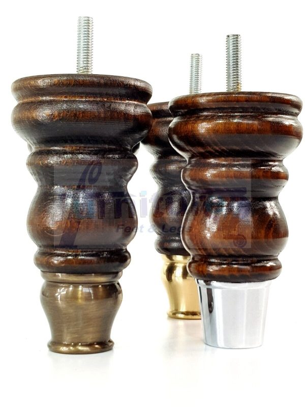 4 Slipper Cup Wood Furniture Settee Legs M8 Replacement Chair, Sofa Feet 165mm - Image 5