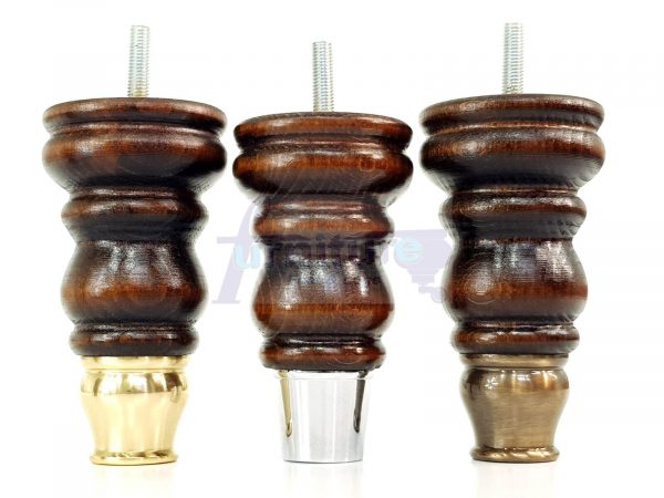 4 Slipper Cup Wood Furniture Settee Legs M8 Replacement Chair, Sofa Feet 165mm - Image 6