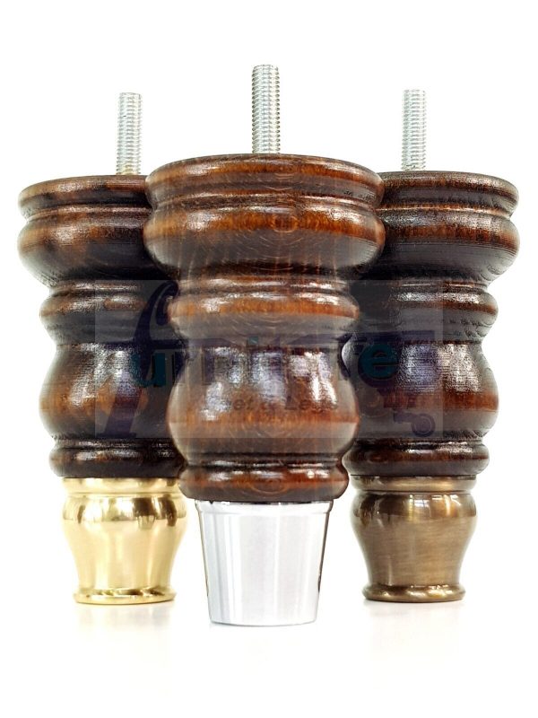 4 Slipper Cup Wood Furniture Settee Legs M8 Replacement Chair, Sofa Feet 165mm - Image 7