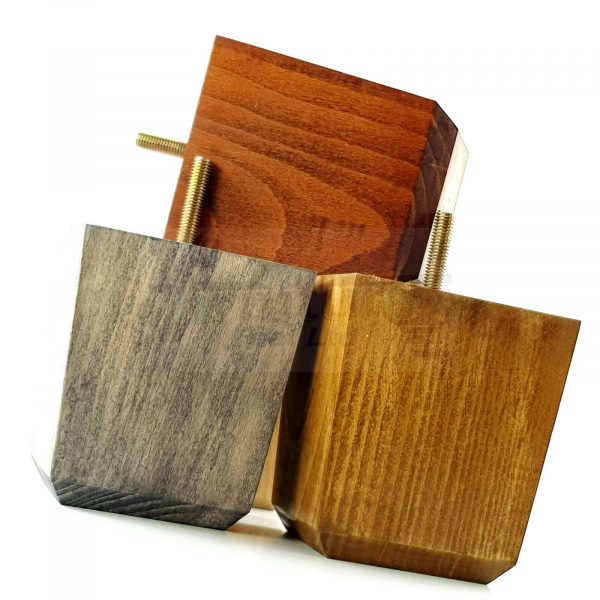4x BLOCK WOOD SOFA LEGS 100mm High CHAIR FURNITURE REPLACEMENT FEET M8(8mm) - Image 11