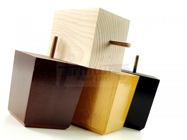 4x BLOCK WOOD SOFA LEGS 100mm High CHAIR FURNITURE REPLACEMENT FEET M8(8mm) - Image 5
