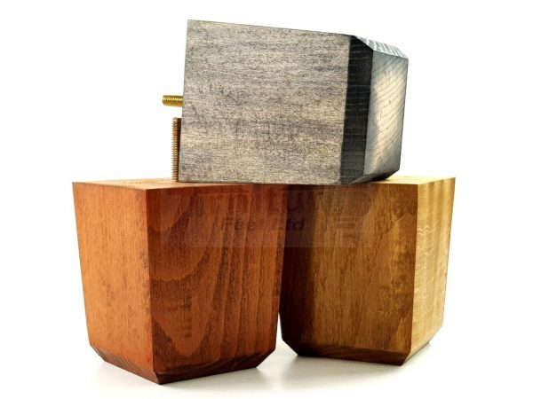 4x BLOCK WOOD SOFA LEGS 100mm High CHAIR FURNITURE REPLACEMENT FEET M8(8mm) - Image 6