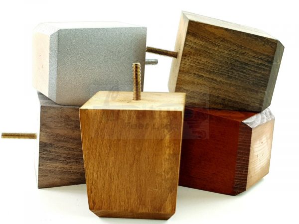 4x BLOCK WOOD SOFA LEGS 100mm High CHAIR FURNITURE REPLACEMENT FEET M8(8mm) - Image 7