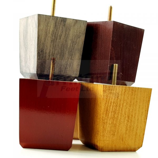 4x BLOCK WOOD SOFA LEGS 100mm High CHAIR FURNITURE REPLACEMENT FEET M8(8mm) - Image 10