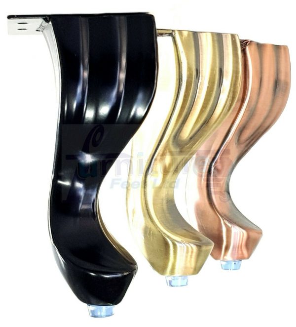 4x METAL FURNITURE LEGS 140mm HIGH SELF-FIXING FEET FOR SOFA CHAIR CABINETS BED - Image 10