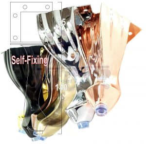 4x METAL FURNITURE LEGS 140mm HIGH SELF-FIXING FEET FOR SOFA CHAIR CABINETS BED