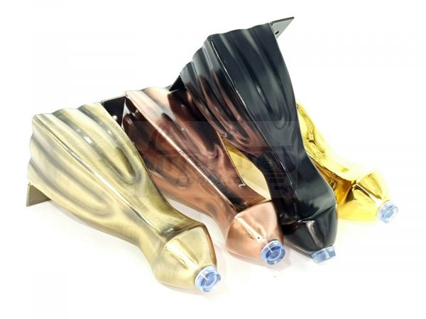 4x METAL FURNITURE LEGS 140mm HIGH SELF-FIXING FEET FOR SOFA CHAIR CABINETS BED - Image 4