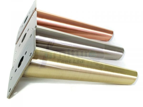 4x METAL FURNITURE LEGS 180mm HIGH SELF-FIXING FEET FOR SOFA CHAIR CABINETS BED - Image 5