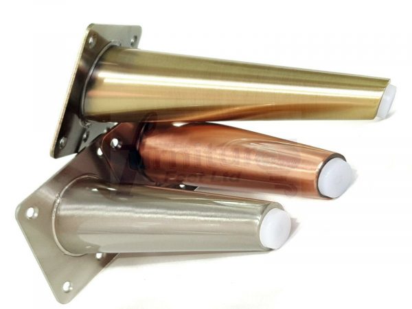 4x METAL FURNITURE LEGS 180mm HIGH SELF-FIXING FEET FOR SOFA CHAIR CABINETS BED - Image 8