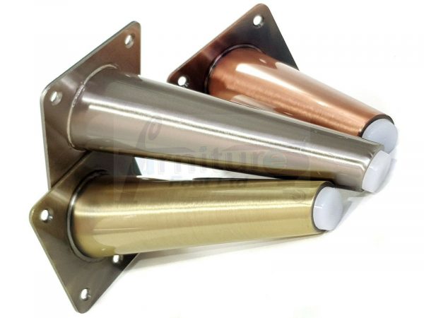 4x METAL FURNITURE LEGS 180mm HIGH SELF-FIXING FEET FOR SOFA CHAIR CABINETS BED - Image 10
