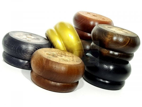 4x SOLID WOODEN FURNITURE LEGS CHAIR REPLACEMENT BUN FEET 50mm HIGH Self-Fixing - Image 11