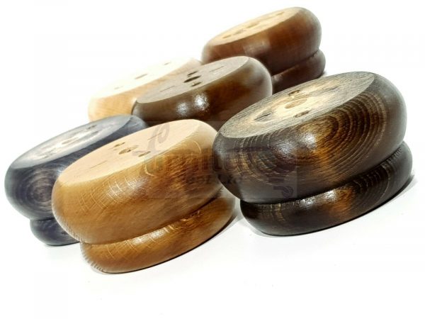 4x SOLID WOODEN FURNITURE LEGS CHAIR REPLACEMENT BUN FEET 50mm HIGH Self-Fixing - Image 12