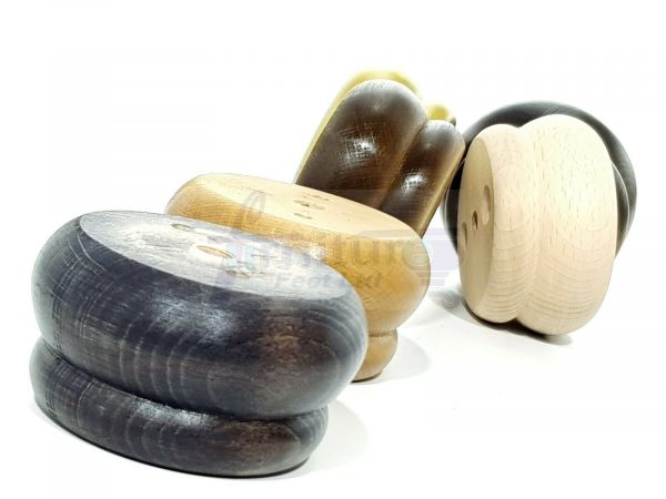 4x SOLID WOODEN FURNITURE LEGS CHAIR REPLACEMENT BUN FEET 50mm HIGH Self-Fixing - Image 7
