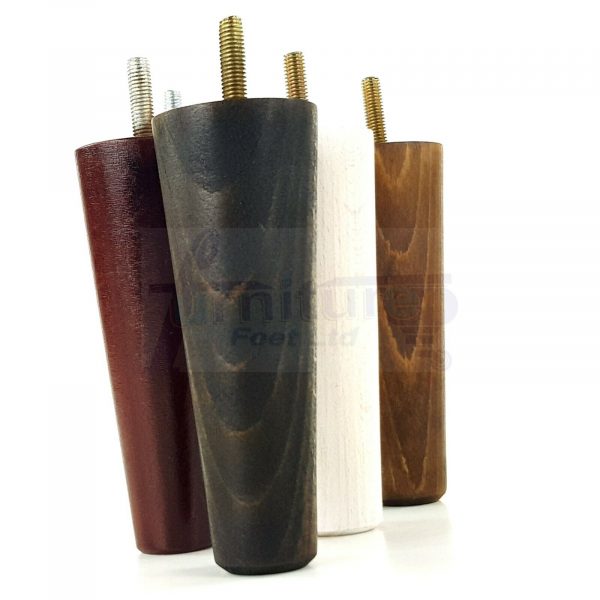 4x WOOD REPLACEMENT FURNITURE CHAIR LEGS M10(10mm) SOFA - SETTEE FEET 135mm HIGH - Image 4