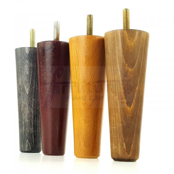 4x WOOD REPLACEMENT FURNITURE CHAIR LEGS M10(10mm) SOFA - SETTEE FEET 135mm HIGH - Image 6