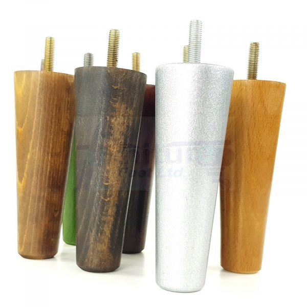 4x WOOD REPLACEMENT FURNITURE CHAIR LEGS M10(10mm) SOFA - SETTEE FEET 135mm HIGH - Image 8