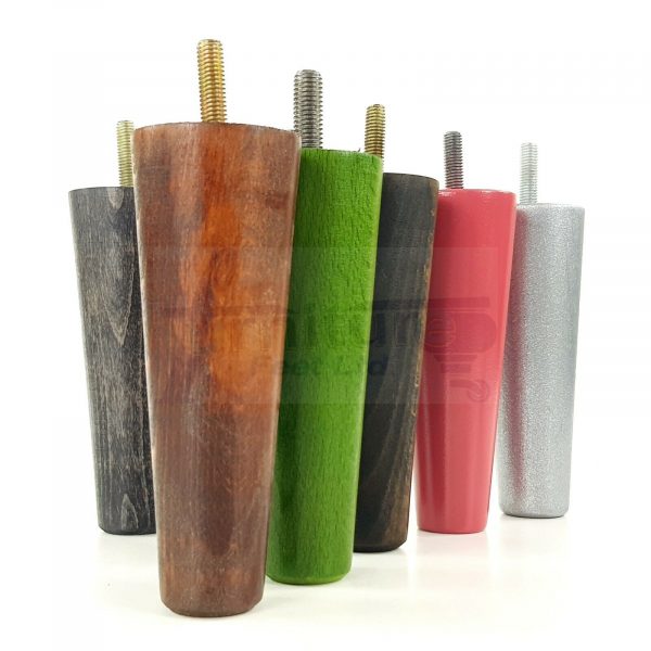 4x WOOD REPLACEMENT FURNITURE CHAIR LEGS M10(10mm) SOFA - SETTEE FEET 135mm HIGH - Image 9