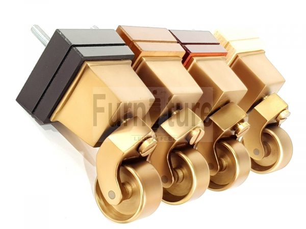 4x Wood Furniture Sofa Legs M8 Replacement Chair, Settee Feet & Castors 117mm - Image 4