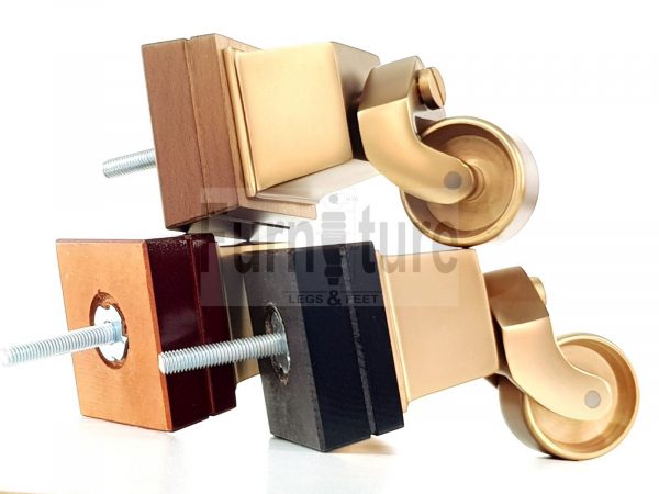 4x Wood Furniture Sofa Legs M8 Replacement Chair, Settee Feet & Castors 117mm - Image 10