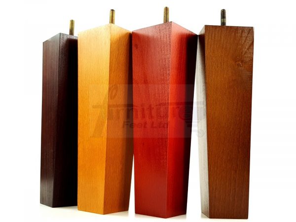 Square Wood Legs Replacement Furniture Feet 100 - 240mm High M8 Dark OakWash - Image 13