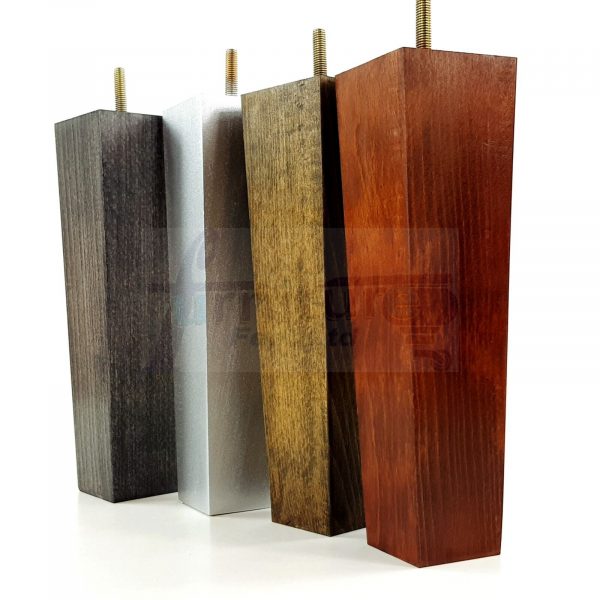 Square Wood Legs Replacement Furniture Feet 100 - 240mm High M8 Dark OakWash - Image 10