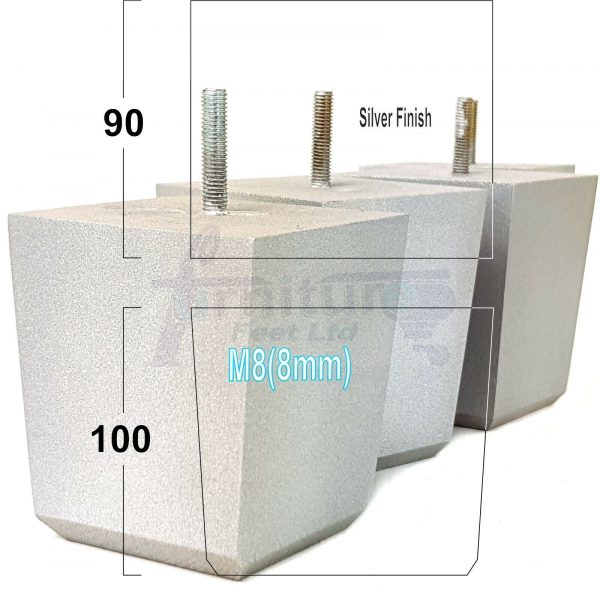 4x BLOCK WOOD SOFA LEGS 100mm High CHAIR FURNITURE REPLACEMENT FEET M8(8mm) - Image 33