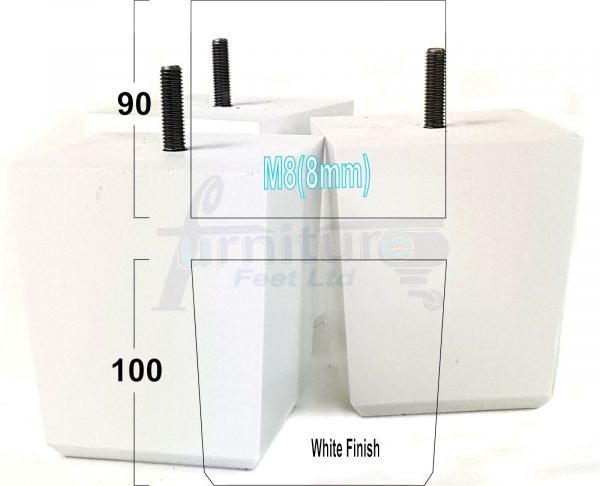 4x BLOCK WOOD SOFA LEGS 100mm High CHAIR FURNITURE REPLACEMENT FEET M8(8mm) - Image 32
