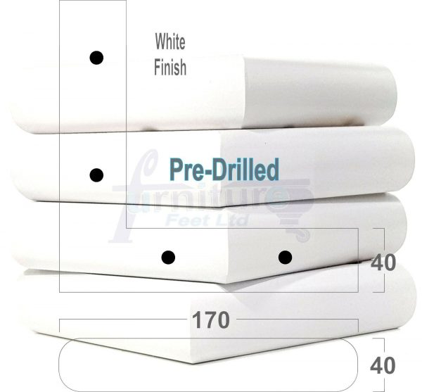 4x Corner Settee Legs 40mm High Chair Furniture Replacement Feet (Pre-Drilled) - Image 31