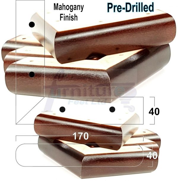 4x Corner Settee Legs 40mm High Chair Furniture Replacement Feet (Pre-Drilled) - Image 24