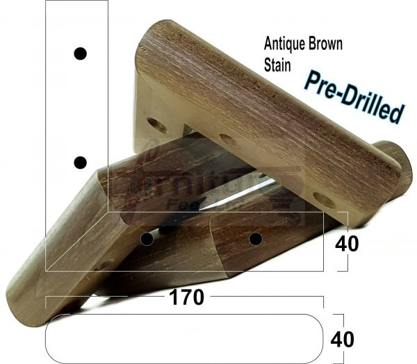 4x Corner Settee Legs 40mm High Chair Furniture Replacement Feet (Pre-Drilled) - Image 14
